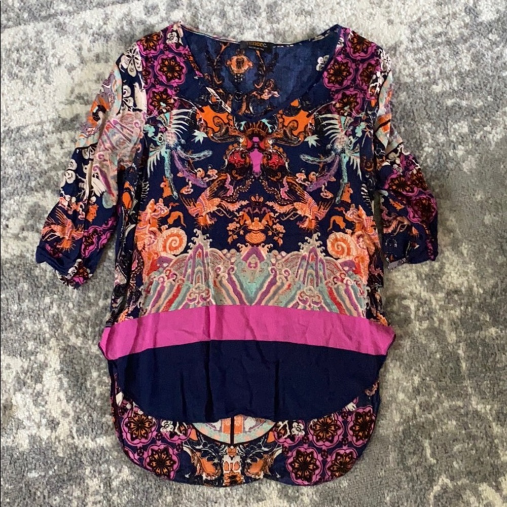 3/4 fun print top
